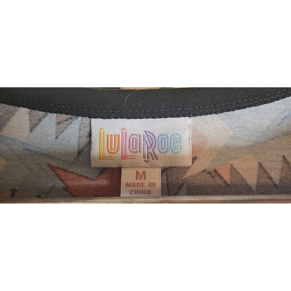 LuLaRoe Womens Size Medium Multicolor Stars & Stripes 3/4 Raglan Sleeve Tee - Picture 4 of 6